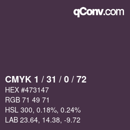 Color code: CMYK 1 / 31 / 0 / 72 | qconv.com