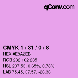カラーコード: CMYK 1 / 31 / 0 / 8 | qconv.com