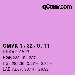 カラーコード: CMYK 1 / 32 / 0 / 11 | qconv.com
