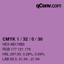 カラーコード: CMYK 1 / 32 / 0 / 30 | qconv.com