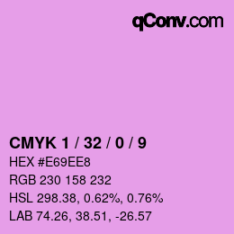 Code couleur: CMYK 1 / 32 / 0 / 9 | qconv.com