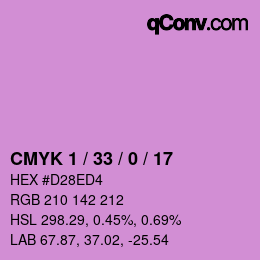 Color code: CMYK 1 / 33 / 0 / 17 | qconv.com