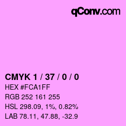 カラーコード: CMYK 1 / 37 / 0 / 0 | qconv.com