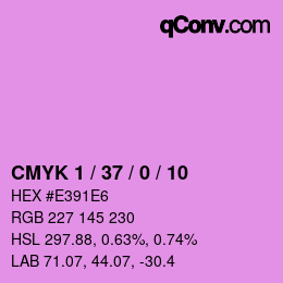 カラーコード: CMYK 1 / 37 / 0 / 10 | qconv.com