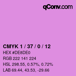 カラーコード: CMYK 1 / 37 / 0 / 12 | qconv.com