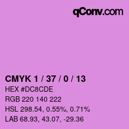 カラーコード: CMYK 1 / 37 / 0 / 13 | qconv.com