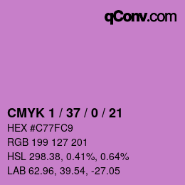 カラーコード: CMYK 1 / 37 / 0 / 21 | qconv.com
