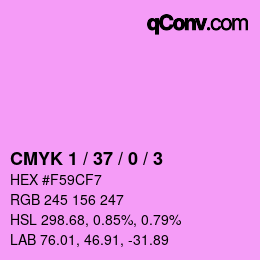 カラーコード: CMYK 1 / 37 / 0 / 3 | qconv.com