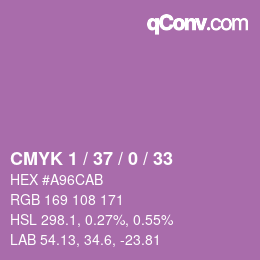 カラーコード: CMYK 1 / 37 / 0 / 33 | qconv.com