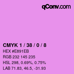 カラーコード: CMYK 1 / 38 / 0 / 8 | qconv.com