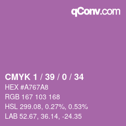 カラーコード: CMYK 1 / 39 / 0 / 34 | qconv.com