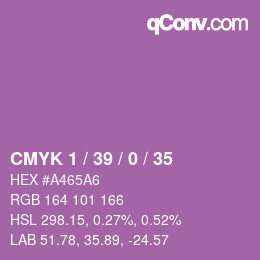 カラーコード: CMYK 1 / 39 / 0 / 35 | qconv.com