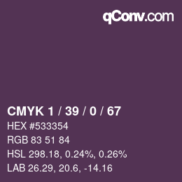 カラーコード: CMYK 1 / 39 / 0 / 67 | qconv.com