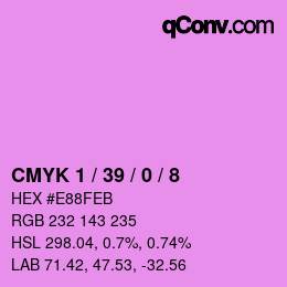 Farbcode: CMYK 1 / 39 / 0 / 8 | qconv.com