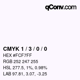 Color code: CMYK 1 / 3 / 0 / 0 | qconv.com