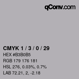 Color code: CMYK 1 / 3 / 0 / 29 | qconv.com