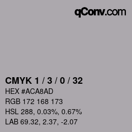 Color code: CMYK 1 / 3 / 0 / 32 | qconv.com