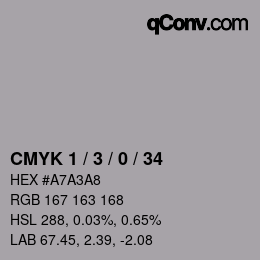 Color code: CMYK 1 / 3 / 0 / 34 | qconv.com