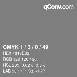 Color code: CMYK 1 / 3 / 0 / 49 | qconv.com