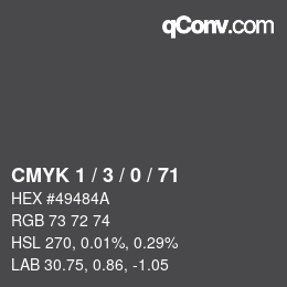 Color code: CMYK 1 / 3 / 0 / 71 | qconv.com