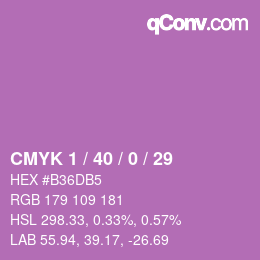 カラーコード: CMYK 1 / 40 / 0 / 29 | qconv.com