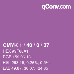 カラーコード: CMYK 1 / 40 / 0 / 37 | qconv.com