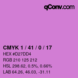 カラーコード: CMYK 1 / 41 / 0 / 17 | qconv.com