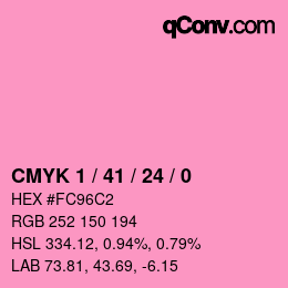 カラーコード: CMYK 1 / 41 / 24 / 0 | qconv.com