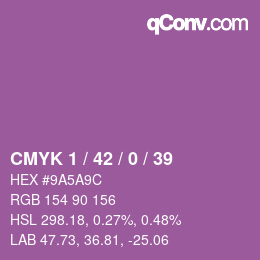 カラーコード: CMYK 1 / 42 / 0 / 39 | qconv.com