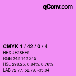 颜色代码: CMYK 1 / 42 / 0 / 4 | qconv.com
