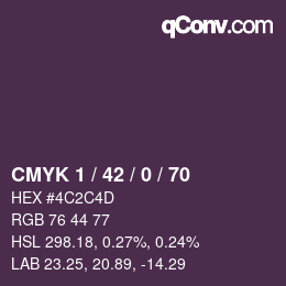 Farbcode: CMYK 1 / 42 / 0 / 70 | qconv.com