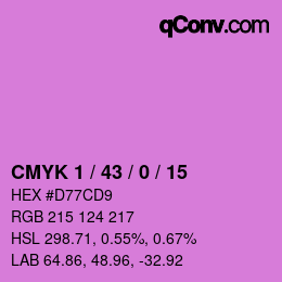 Color code: CMYK 1 / 43 / 0 / 15 | qconv.com