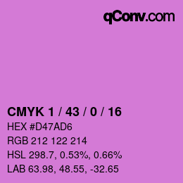 カラーコード: CMYK 1 / 43 / 0 / 16 | qconv.com