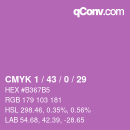 Color code: CMYK 1 / 43 / 0 / 29 | qconv.com