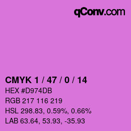 Color code: CMYK 1 / 47 / 0 / 14 | qconv.com
