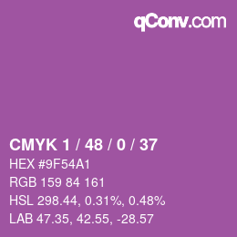 カラーコード: CMYK 1 / 48 / 0 / 37 | qconv.com