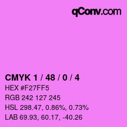 カラーコード: CMYK 1 / 48 / 0 / 4 | qconv.com
