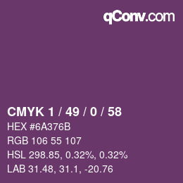 Color code: CMYK 1 / 49 / 0 / 58 | qconv.com