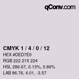 Color code: CMYK 1 / 4 / 0 / 12 | qconv.com