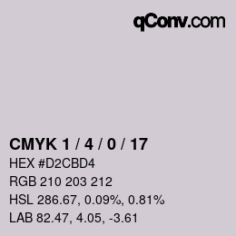 Código de color: CMYK 1 / 4 / 0 / 17 | qconv.com