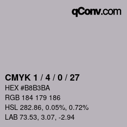 Color code: CMYK 1 / 4 / 0 / 27 | qconv.com