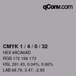 Color code: CMYK 1 / 4 / 0 / 32 | qconv.com