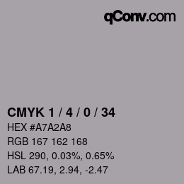 颜色代码: CMYK 1 / 4 / 0 / 34 | qconv.com
