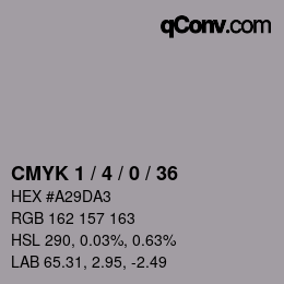 Color code: CMYK 1 / 4 / 0 / 36 | qconv.com