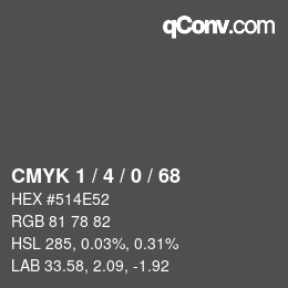 Código de color: CMYK 1 / 4 / 0 / 68 | qconv.com