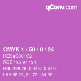 カラーコード: CMYK 1 / 50 / 0 / 24 | qconv.com