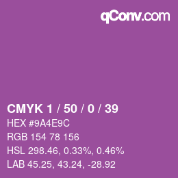 Color code: CMYK 1 / 50 / 0 / 39 | qconv.com