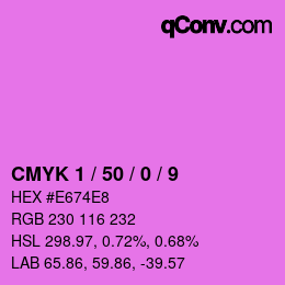 カラーコード: CMYK 1 / 50 / 0 / 9 | qconv.com