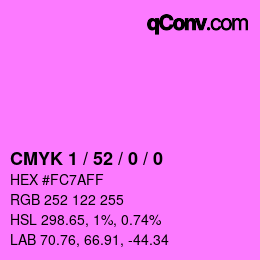 カラーコード: CMYK 1 / 52 / 0 / 0 | qconv.com