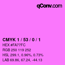 カラーコード: CMYK 1 / 53 / 0 / 1 | qconv.com